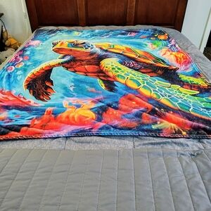 Large Sea Turtle Blanket
